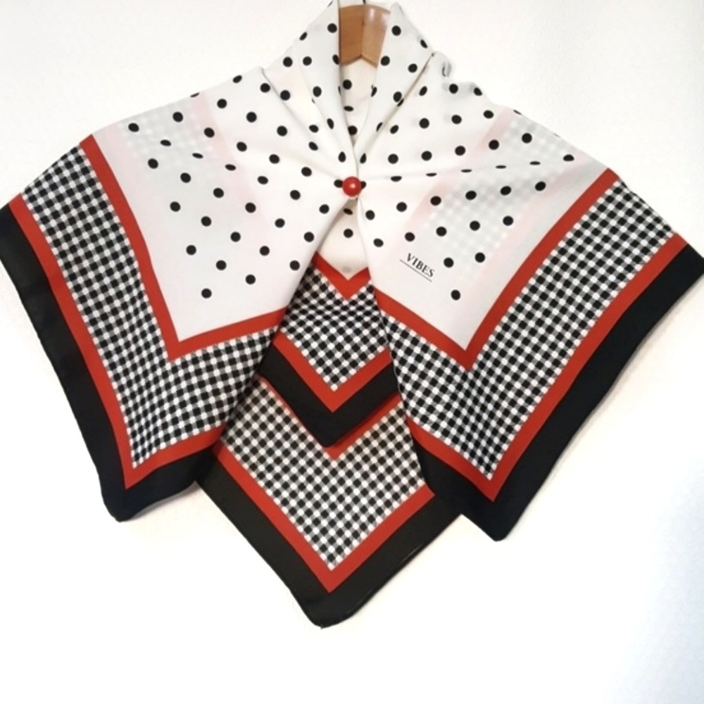 29x29 Vibes Scarf Square Houndstooth Polka Wrap
